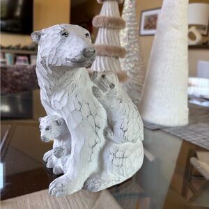 White Bear Family Sculpture